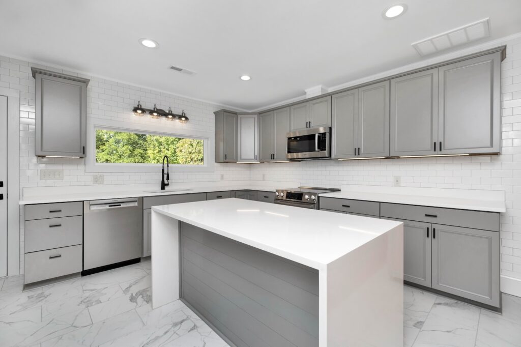 Clean white kitchen