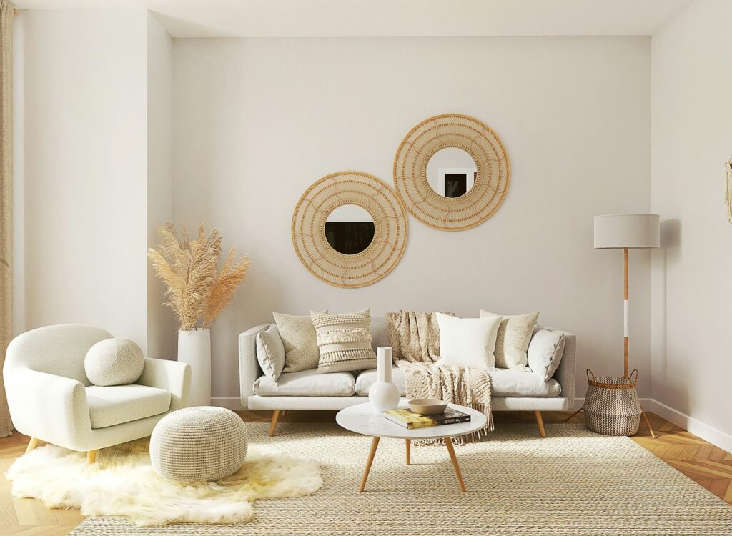Tidy modern living room